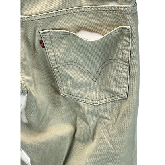 Levis 505 Men's Regular Fit Beige Jeans W40 L32 Cotton Denim Straight Leg Casual - Picture 10 of 10